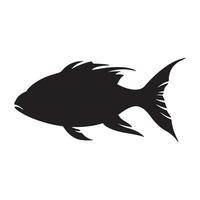 carp fish silhouette Vector