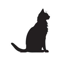 vector de silueta de gato