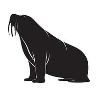 walrus silhouette Vector