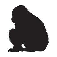 ape silhouette Vector