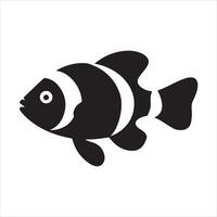 clownfish silhouette Vector