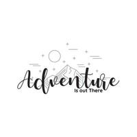 Mountain illustration, outdoor adventure . Vector graphic for t shirt and other uses.