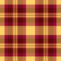 Textile plaid check of background fabric texture with a tartan pattern seamless vector. vector
