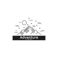 Mountain illustration, outdoor adventure . Vector graphic for t shirt and other uses.