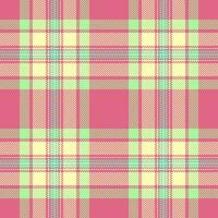 Plaid seamless textile of fabric check pattern with a background texture vector tartan.