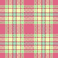 Plaid seamless textile of fabric check pattern with a background texture vector tartan.