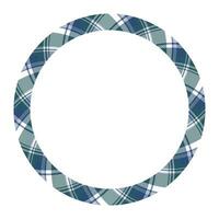 Circle borders and frames vector. Round border pattern geometric vintage frame design. Scottish tartan plaid fabric texture. Template for gift card, collage, scrapbook or photo album and portrait. vector