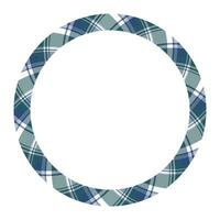 Circle borders and frames vector. Round border pattern geometric vintage frame design. Scottish tartan plaid fabric texture. Template for gift card, collage, scrapbook or photo album and portrait. vector