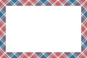 Vintage frame vector. Scottish border pattern retro style. Tartan plaid ornament. vector