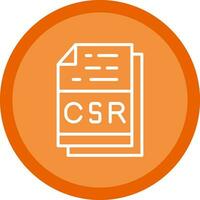 CSR File Format Vector Icon Design