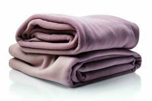 Cozy Soft folded blanket. Generate Ai photo