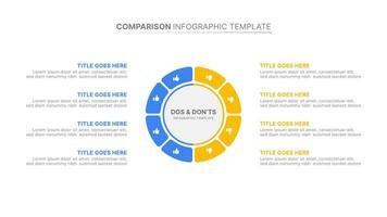 Dos and Donts Comparison Infographic Design Template vector