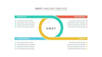 SWOT Analysis Infographic Chart Template Design vector