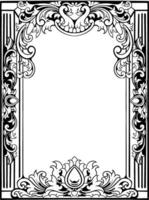 lineart  classic vintage carved ornament element design vector