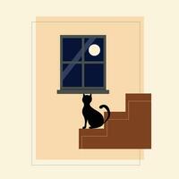 Flat Cat Illustrations Design Template vector