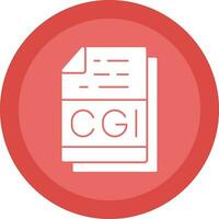 Cgi File Format Vector Icon Design