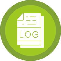 LOG File Format Vector Icon Design