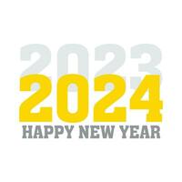 Happy New Year 2024 design. New Year 2024 typography d vector