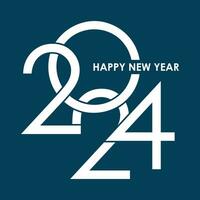 Happy New Year 2024 design. New Year 2024 typography design concept. vector