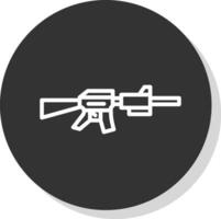 diseño de icono de vector de rifle