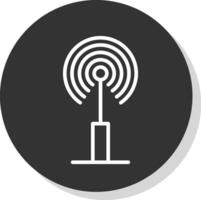 Radio antenna Vector Icon Design