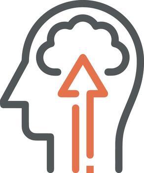 Growth business icon symbol vector image. Illustration of the progress outline infographic strategy  development design image