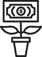 Growth business icon symbol vector image. Illustration of the progress outline infographic strategy  development design image