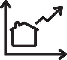 Growth business icon symbol vector image. Illustration of the progress outline infographic strategy  development design image