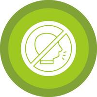 No shouting Vector Icon Design