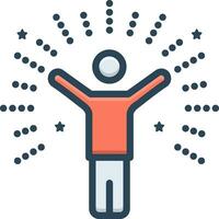 color icon for beings vector