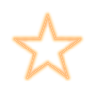 Orange Neon- Star transparent Hintergrund Clip Art png