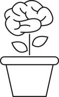 Growth business icon symbol vector image. Illustration of the progress outline infographic strategy  development design image