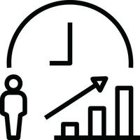 Growth business icon symbol vector image. Illustration of the progress outline infographic strategy  development design image