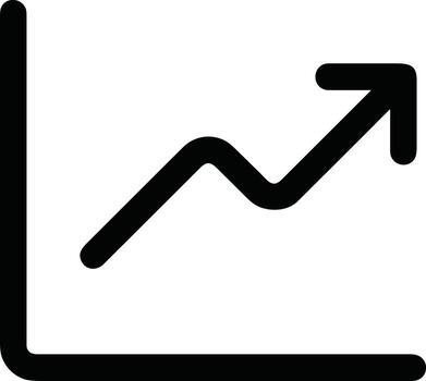 Growth business icon symbol vector image. Illustration of the progress outline infographic strategy  development design image