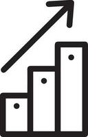 Growth business icon symbol vector image. Illustration of the progress outline infographic strategy  development design image