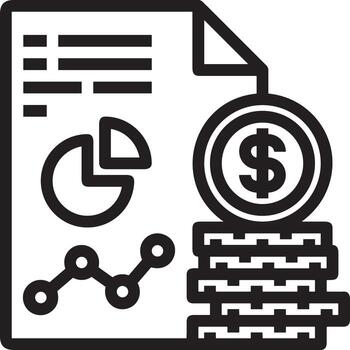 Growth business icon symbol vector image. Illustration of the progress outline infographic strategy  development design image