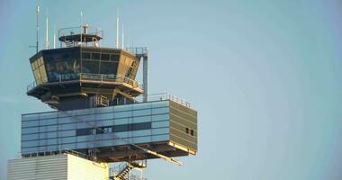 aeroporto tráfego ao controle torre video