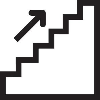 Growth business icon symbol vector image. Illustration of the progress outline infographic strategy  development design image