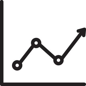 Growth business icon symbol vector image. Illustration of the progress outline infographic strategy  development design image