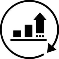 Growth business icon symbol vector image. Illustration of the progress outline infographic strategy  development design image