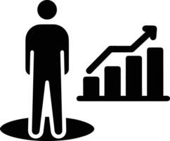 Growth business icon symbol vector image. Illustration of the progress outline infographic strategy  development design image