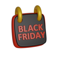 Black Friday, calendar day, big sale, 3D render icon png