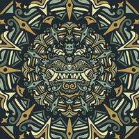 Chinese Traditional Pattern Lion Geometry Pattern vector