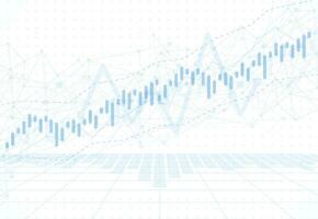 Business candle stick graph chart of stock market investment trading on white background design. Bullish point, Trend of graph. Vector illustration