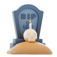 Halloween la tombe crâne png