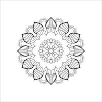 Flower mandala Design, white background. ethnic decorative elements with free vector 3