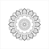 Flower mandala Design, white background. ethnic decorative elements with free vector 3