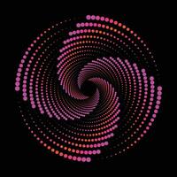 Dot color mandala Design, Black background. ethnic decorative elements with free vector
