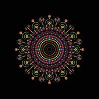 Dot mandala Design, Color background. ethnic decorative elements with free vector 2
