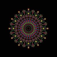 Dot mandala Design, Color background. ethnic decorative elements with free vector 2